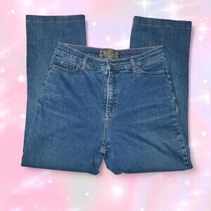 Y2K Style Blue Embroidered Logo Jeans By Bestow